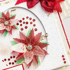 Chloe's Creative Cards Printed Christmas Flower Ombre Vellum c-vpad-5x7xmas poinsettia