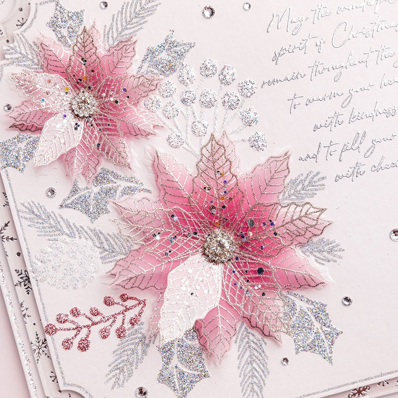 Chloe's Creative Cards Printed Christmas Flower Ombre Vellum c-vpad-5x7xmas sparkle