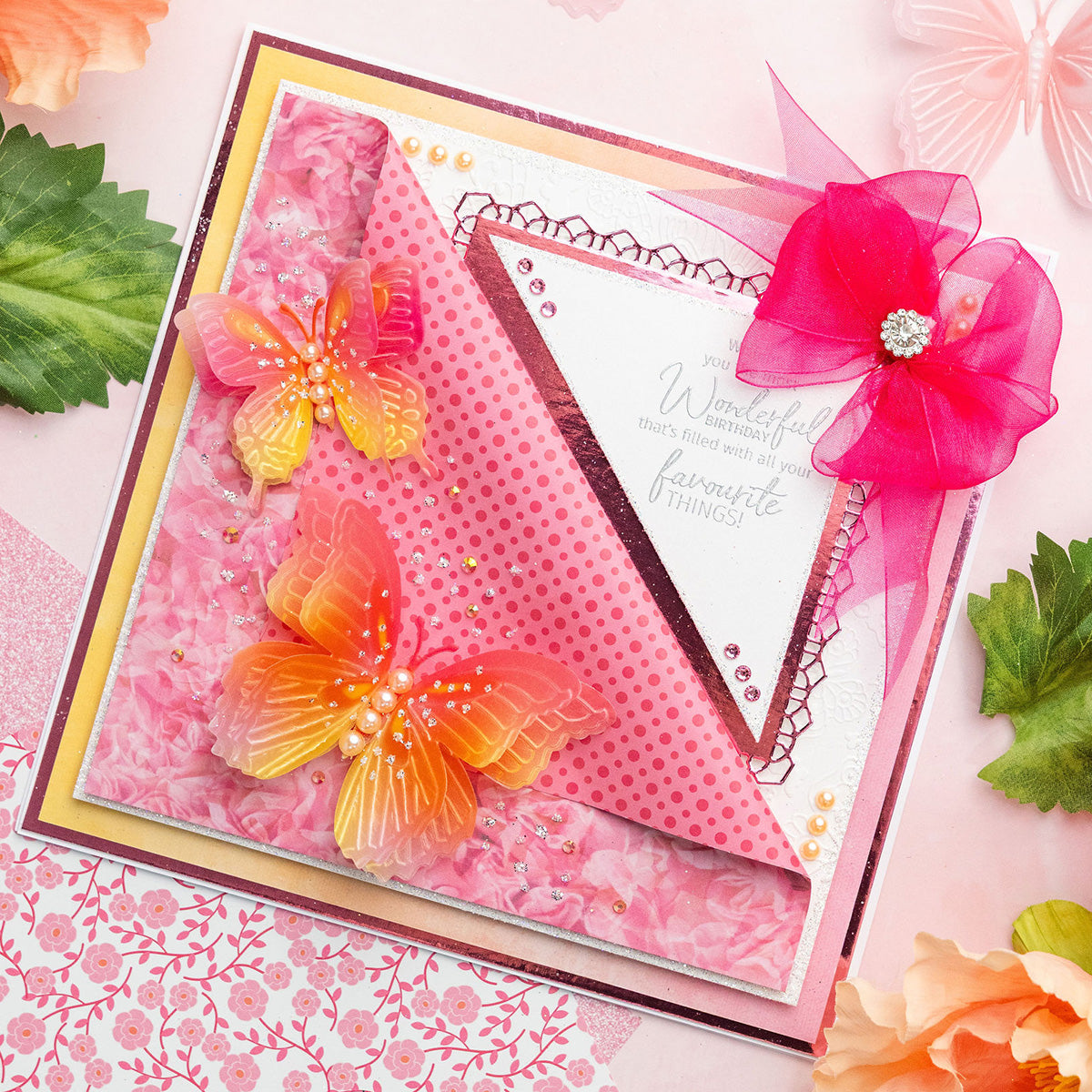 Chloe’s Creative Cards Printed Delightful Butterfly Ombre Vellum c-vpad-5x7dbut wonderful birthday