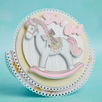 Chloe’s Creative Cards Rocking Horse Die and Stamp Set c-diest-rockh baby girl