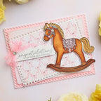 Chloe’s Creative Cards Rocking Horse Die and Stamp Set c-diest-rockh congratulations