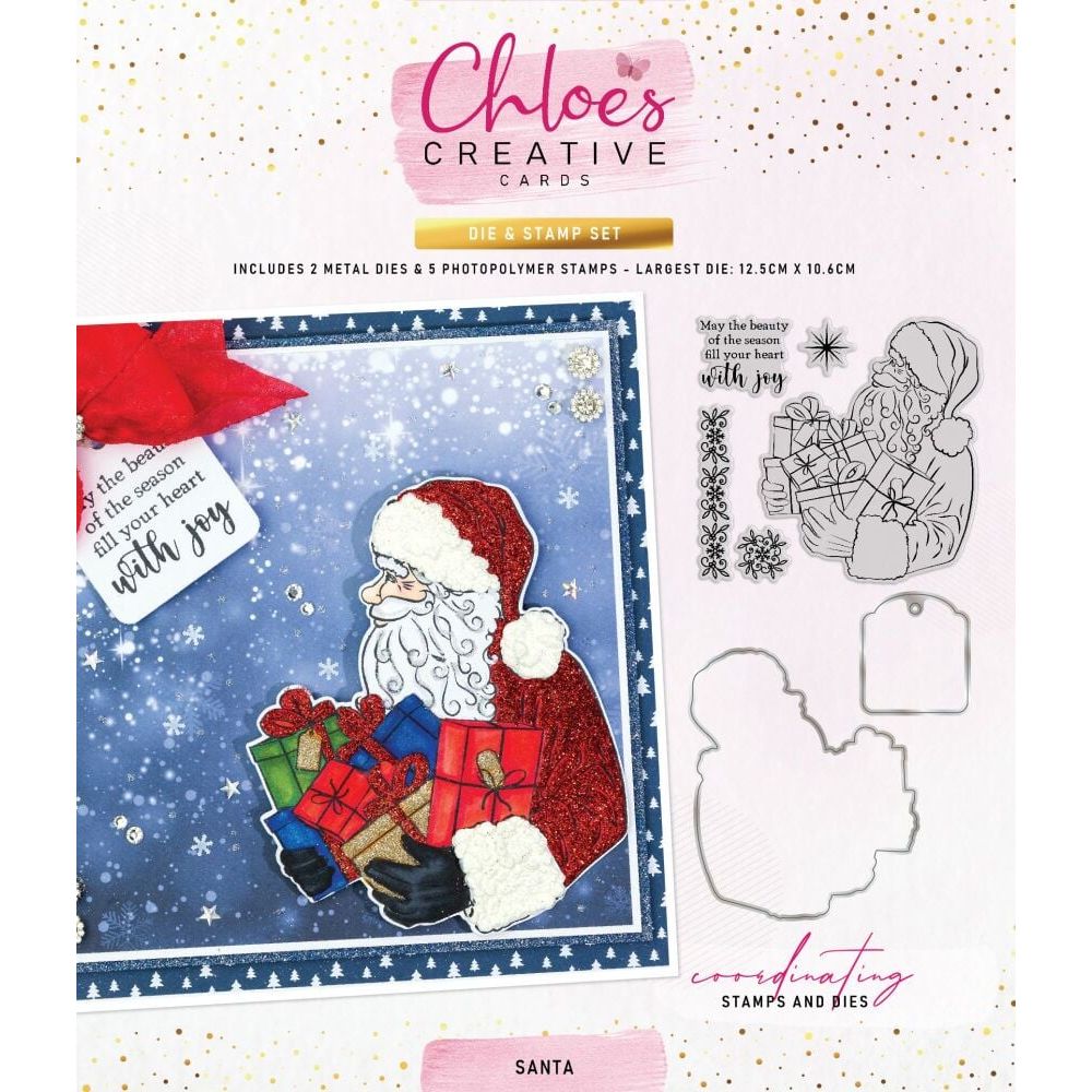 Chloe's Creative Cards Santa Die and Stamp Set c-diest-santa