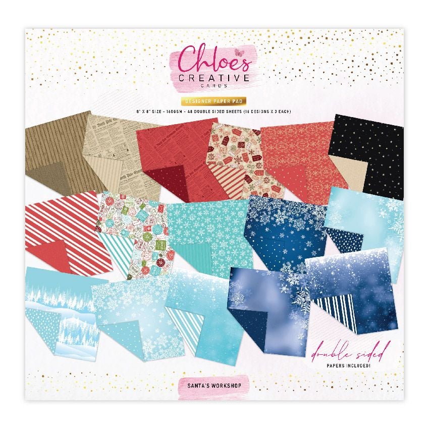 Chloe’s Creative Cards Santa’s Workshop 8x8 Paper Pad c-ppad-santasw
