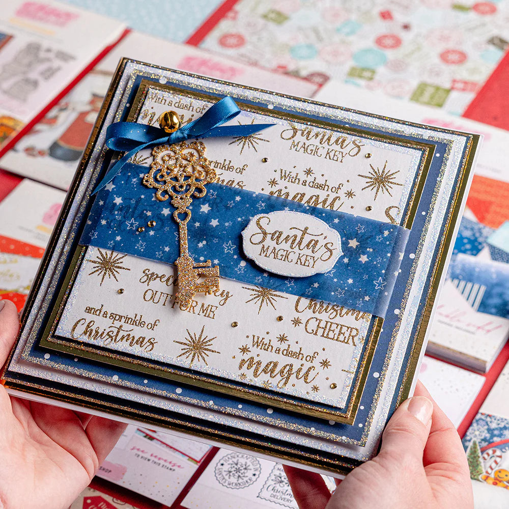 Chloe’s Creative Cards Santa’s Workshop 8x8 Paper Pad c-ppad-santasw santa's key