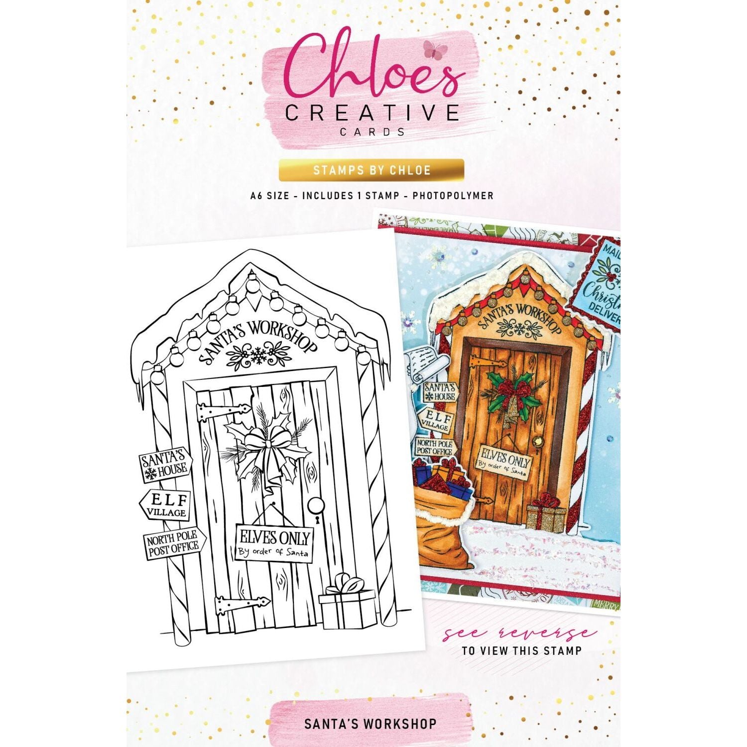 Chloe’s Creative Cards Santa’s Workshop Clear Stamp c-stam-santaw
