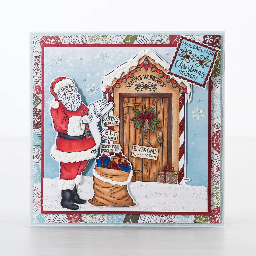 Chloe’s Creative Cards Santa’s Workshop Clear Stamp c-stam-santaw santa