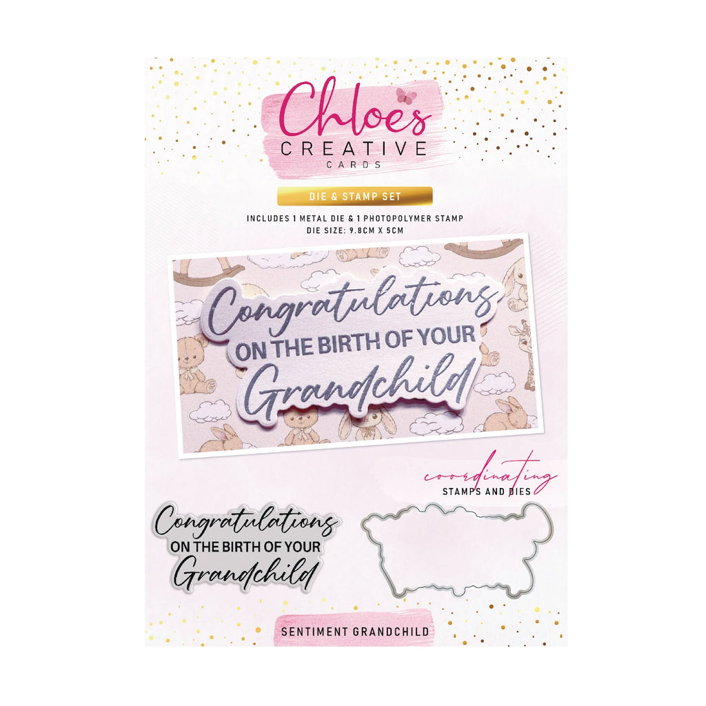 Chloe’s Creative Cards Sentiment Grandchild Die and Stamp Set c-diest-sengran