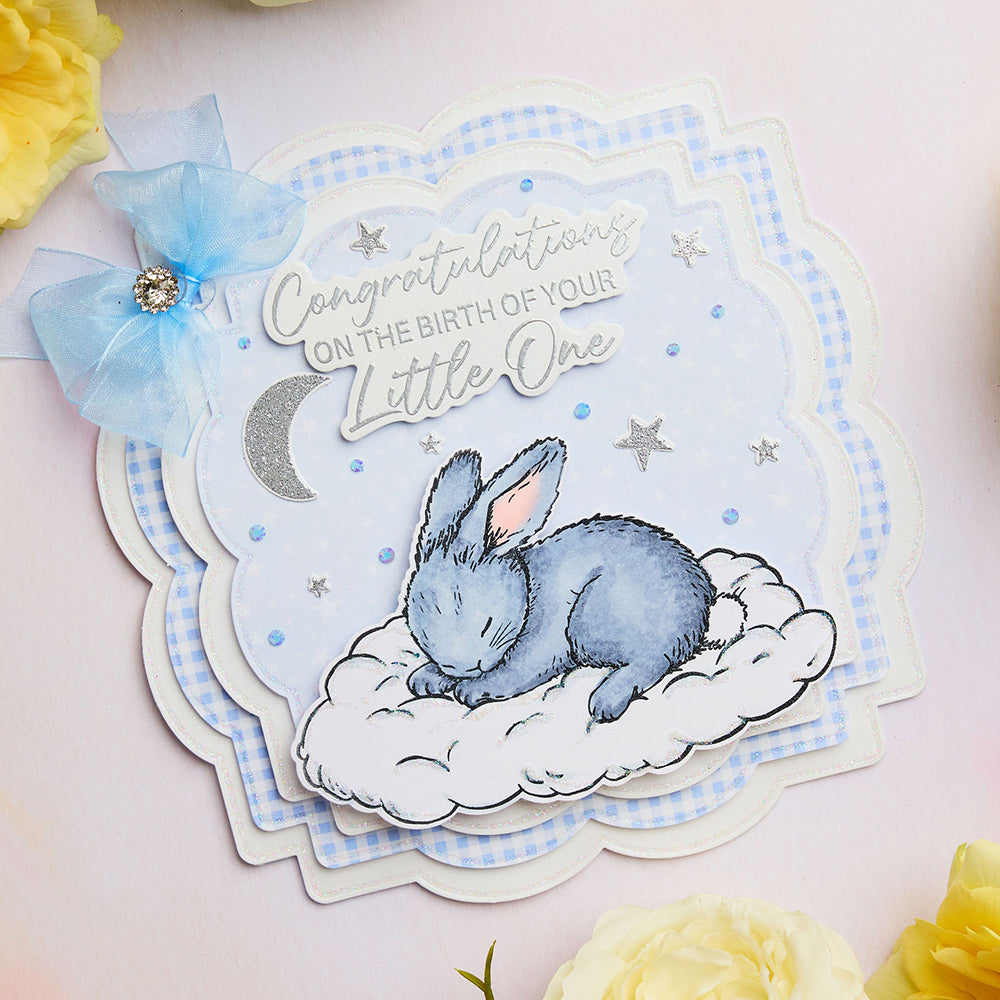 Chloe’s Creative Cards Sentiment Little One Die and Stamp Set c-diest-senlil sleeping bunny