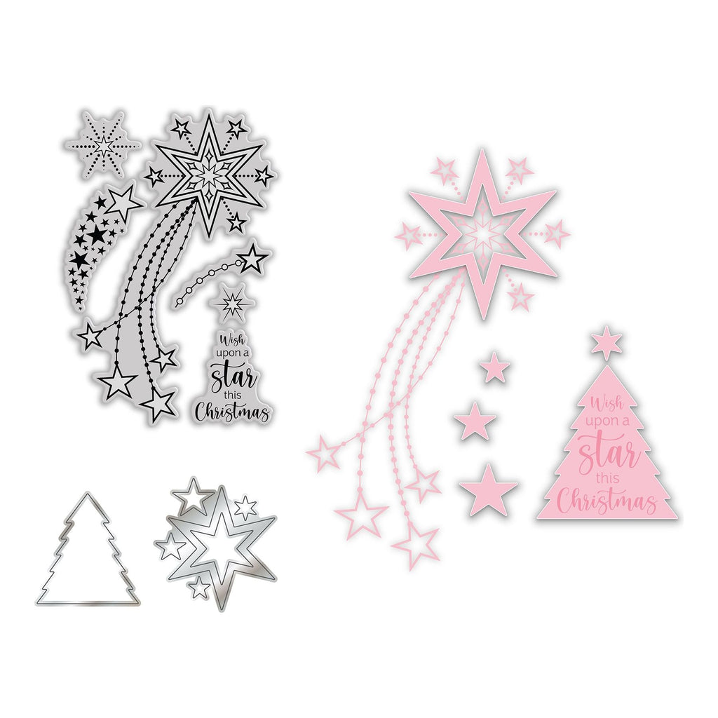 Chloe's Creative Cards Shooting Star Die and Stamp Set c-diest-shoots dies