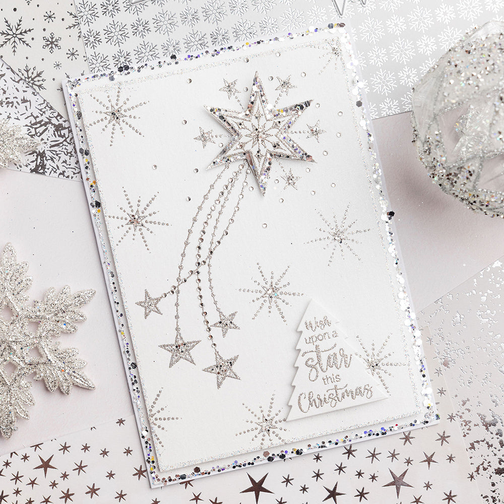 Chloe's Creative Cards Shooting Star Die and Stamp Set c-diest-shoots shooting
