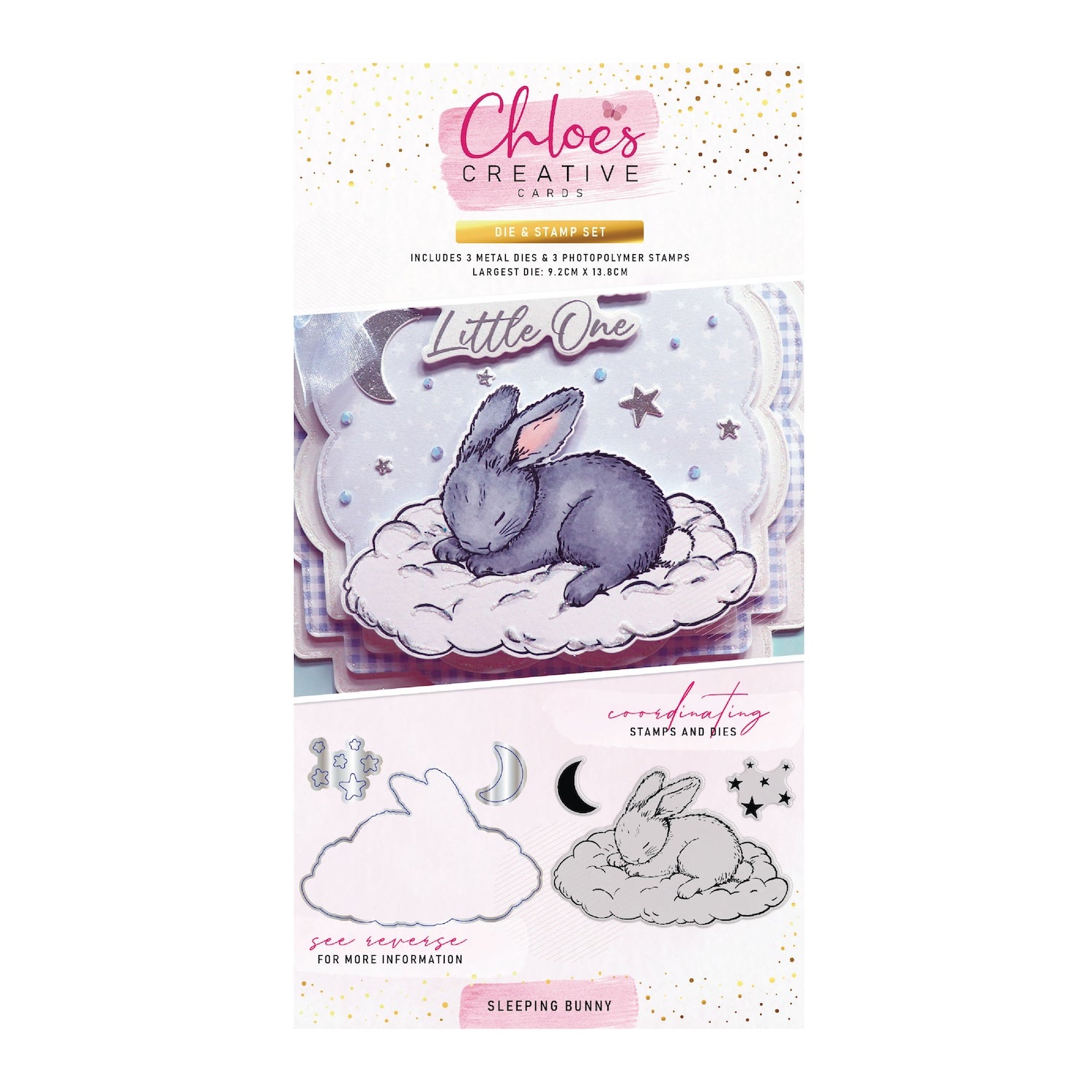 Chloe’s Creative Cards Sleeping Bunny Die and Stamp Set c-diest-babysb