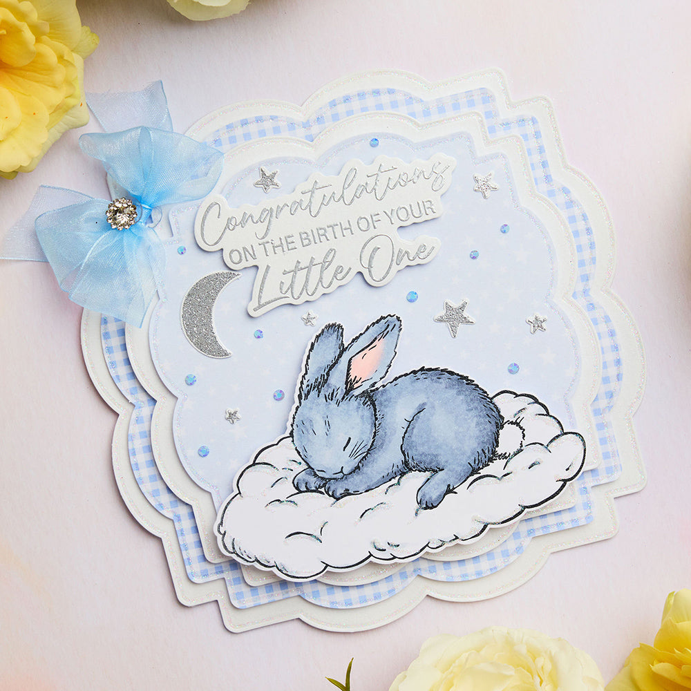 Chloe’s Creative Cards Sleeping Bunny Die and Stamp Set c-diest-babysb little one