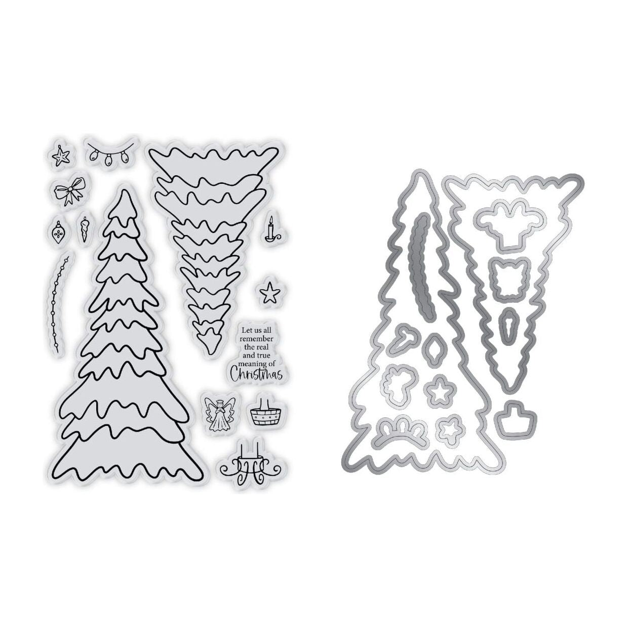 Chloe's Creative Cards Snowy Tree Die and Stamp Set c-diest-snotree detail