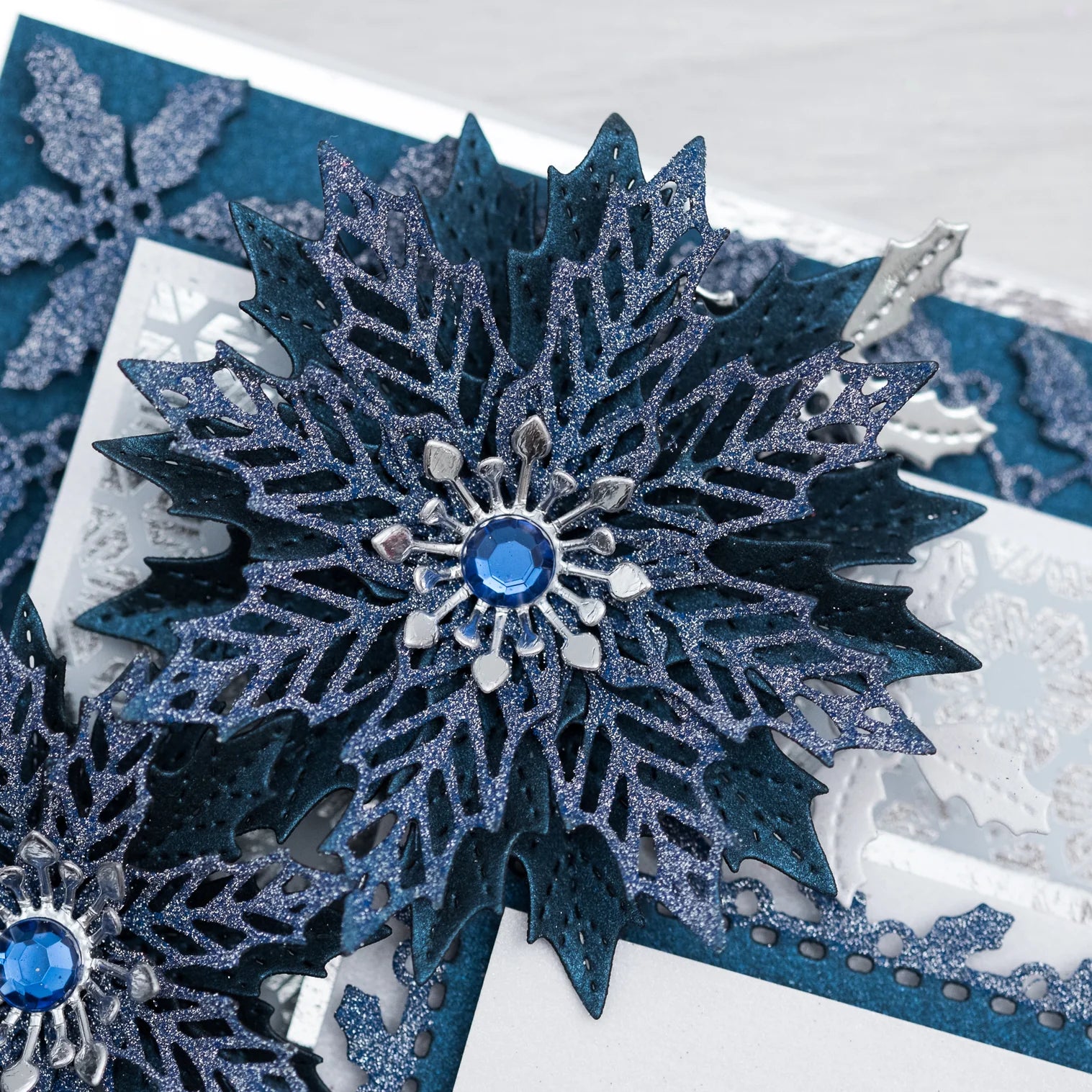 Chloe's Creative Cards Sparkelicious Glitter Stardust Blue c-glit-starblue snowflake