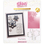 Chloe's Creative Cards Sparkling Snowflakes 3D Embossing Folder and Die c-3dembdie-sparsn