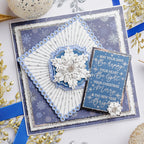 Chloe's Creative Cards Sparkling Snowflakes 3D Embossing Folder and Die c-3dembdie-sparsn snowflake in square sparkles christmas card
