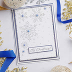 Chloe's Creative Cards Sparkling Snowflakes 3D Embossing Folder and Die c-3dembdie-sparsn sparkle snowflakes with pearls christmas card