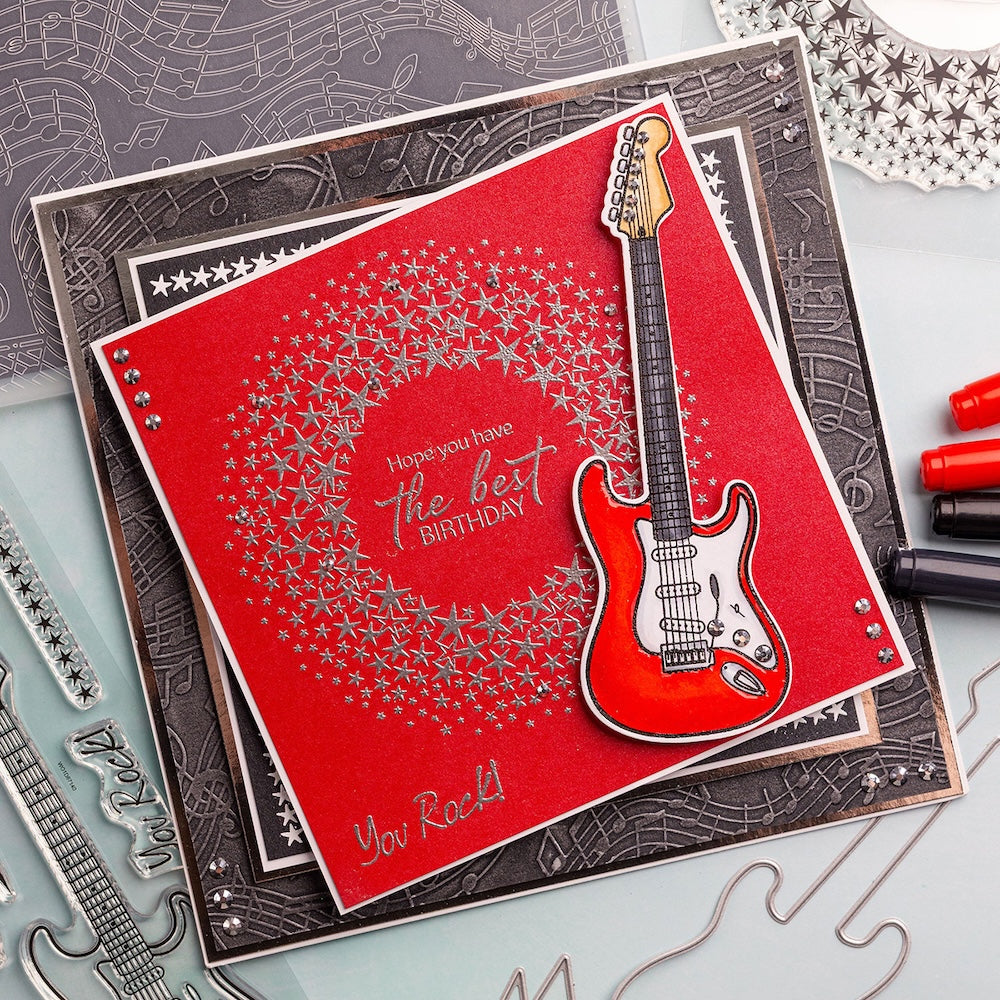 Chloe's Creative Cards Star Circle Clear Stamps c-stam-starc birthday