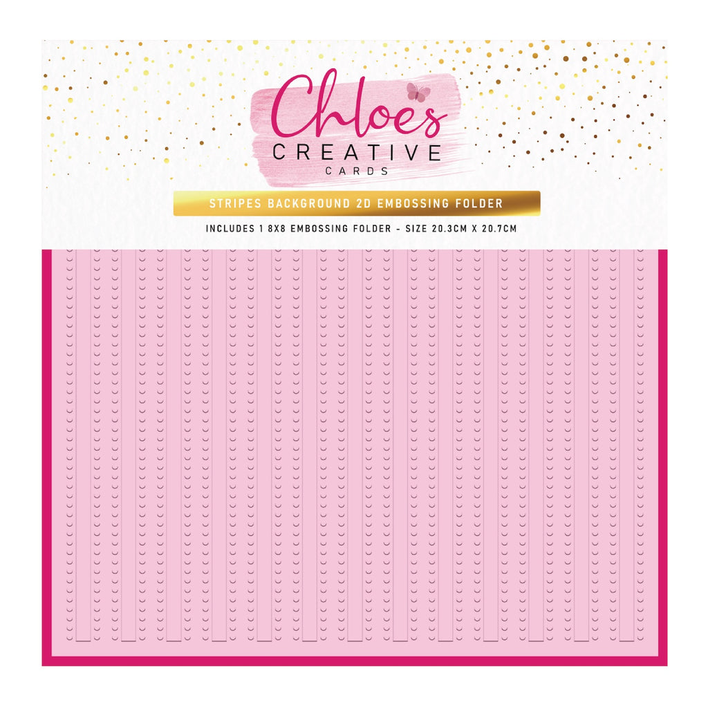 Chloe’s Creative Cards Stripes Background 8x8 Embossing Folder c-8emb-stripes