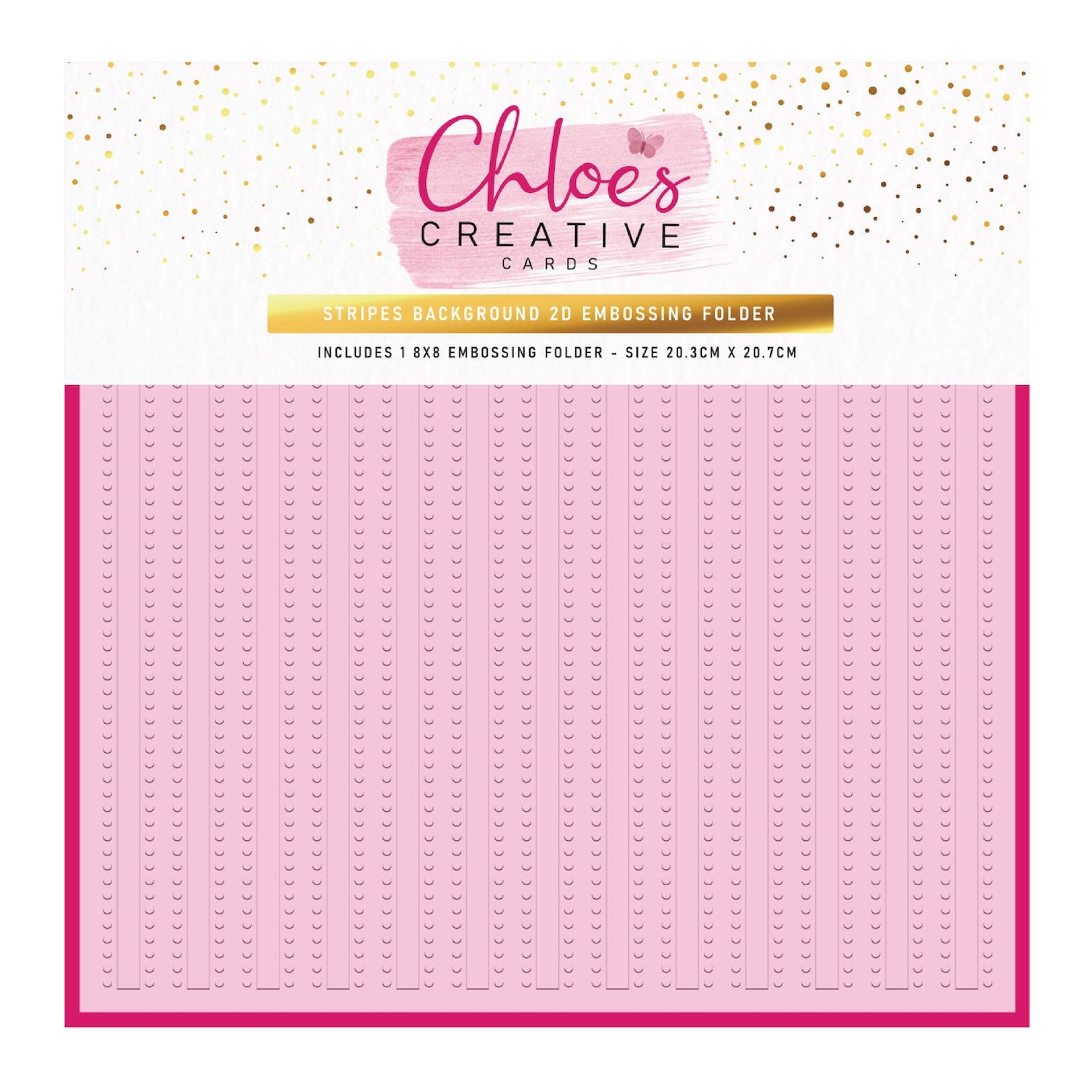 Chloe’s Creative Cards Stripes Background 8x8 Embossing Folder c-8emb-stripes