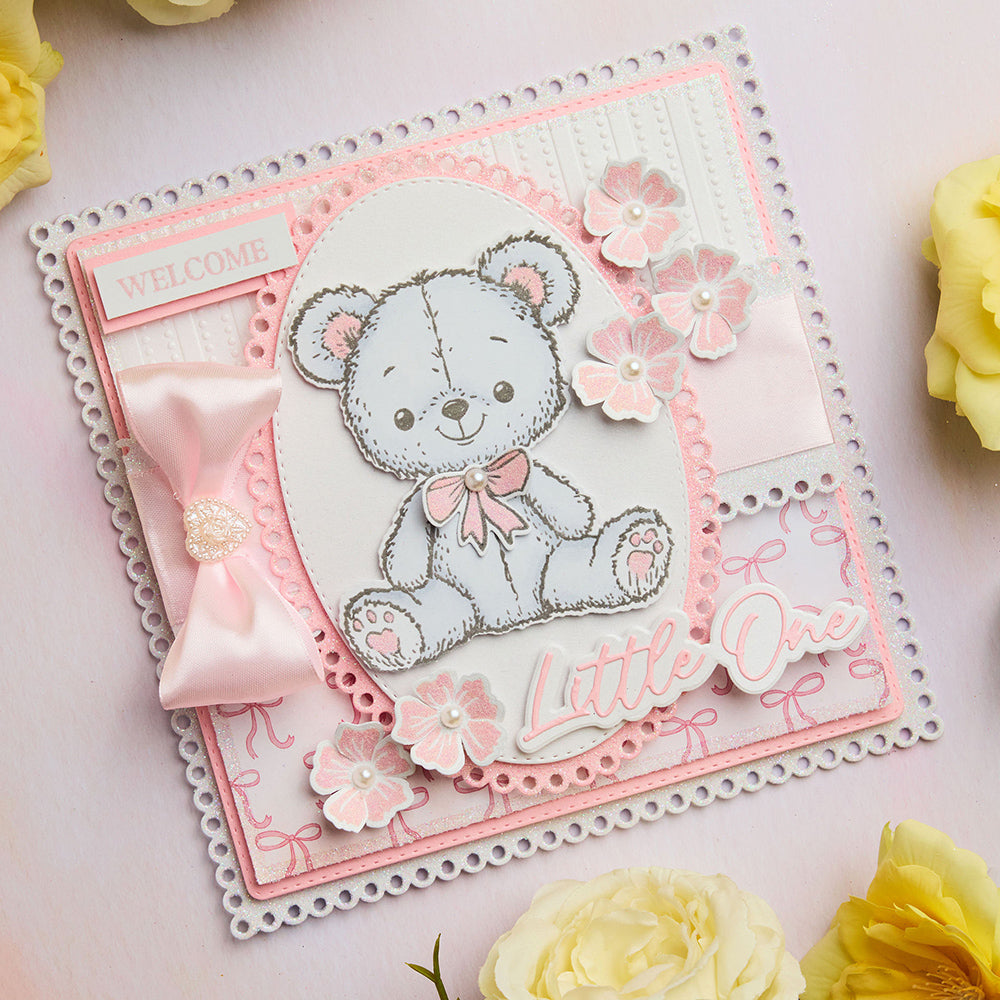 Chloe’s Creative Cards Stripes Background 8x8 Embossing Folder c-8emb-stripes little one
