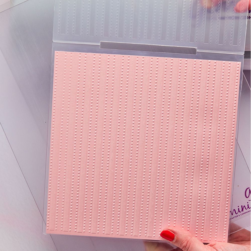 Chloe’s Creative Cards Stripes Background 8x8 Embossing Folder c-8emb-stripes texture