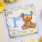 Chloe’s Creative Cards Teddy Die and Stamp Set c-diest-babyt first birthday