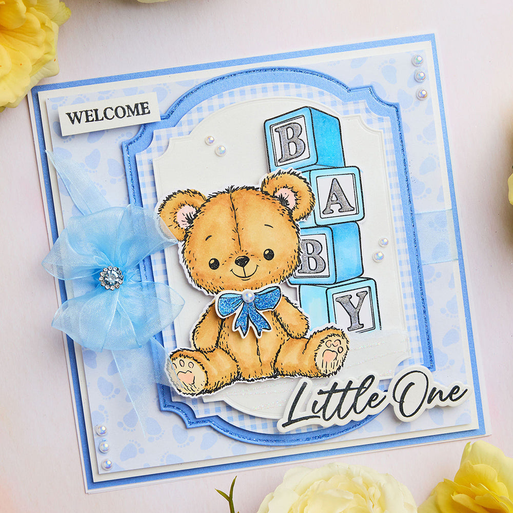 Chloe’s Creative Cards Teddy Die and Stamp Set c-diest-babyt little one