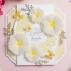 Chloe's Creative Cards Tiny Butterfly Embellishments Printed Vellum Pad c-vpad-tinyb yellow pearl white flower yellow butterflies birthday card