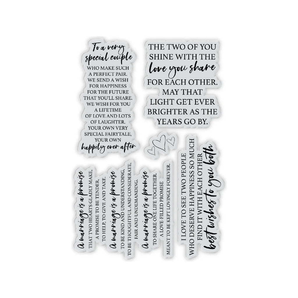 Chloe's Creative Cards Wedding Verse Clear Stamps c-stam-wedverse verses