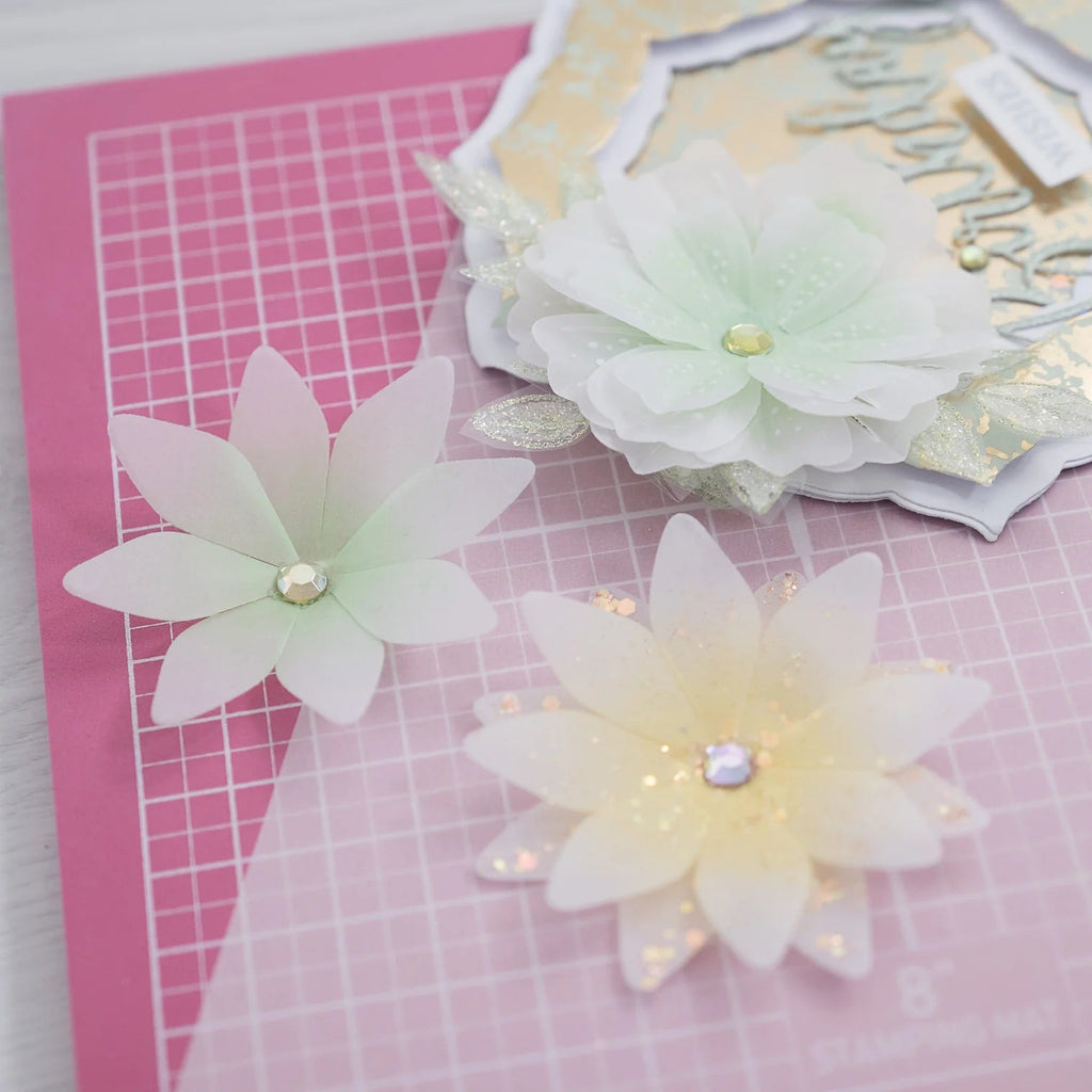 Chloe's Creative Cards White Vellum Sheets ccc-vel-50 flowers