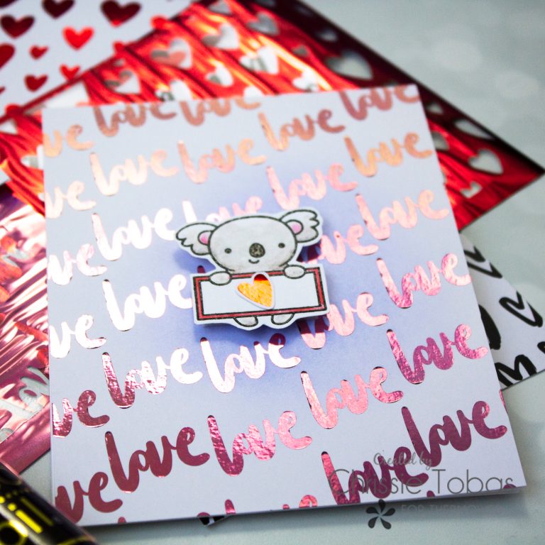 Therm O Web Deco Foil Endless Love Toner Card Fronts 5683 Koala Hearts