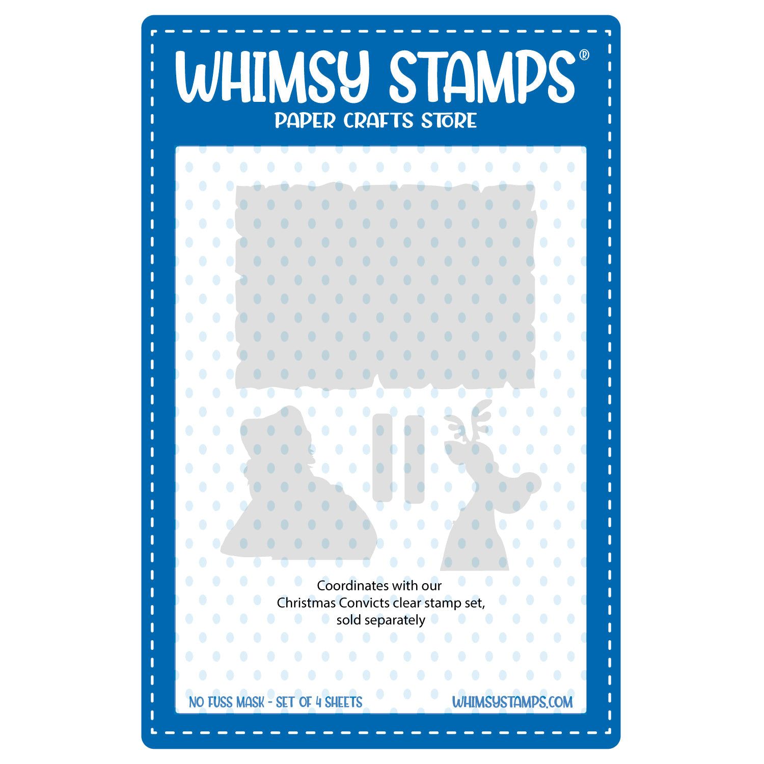 Whimsy Stamps Christmas Convicts NoFuss Masks wsnfm19