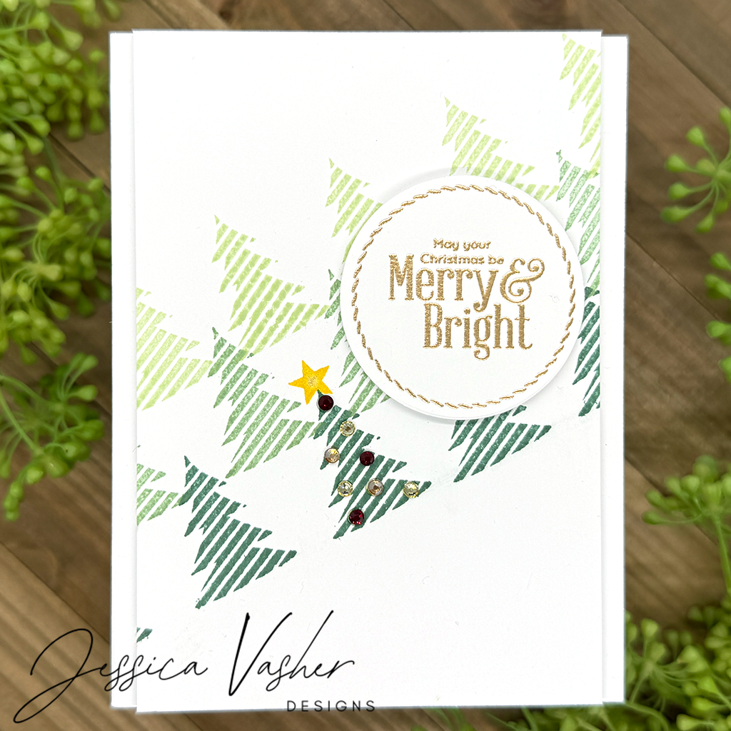 Simon Says Clear Stamps Merry Trees sss101354 Christmas Card | color-code:ALT01