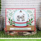Lawn Fawn Build-A-Snowglobe Dies lf3254 under the mistletoe