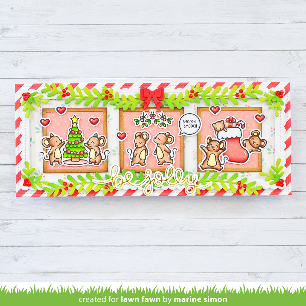 Lawn Fawn Set Christmas Before 'n Afters Clear Stamps and Dies be jolly