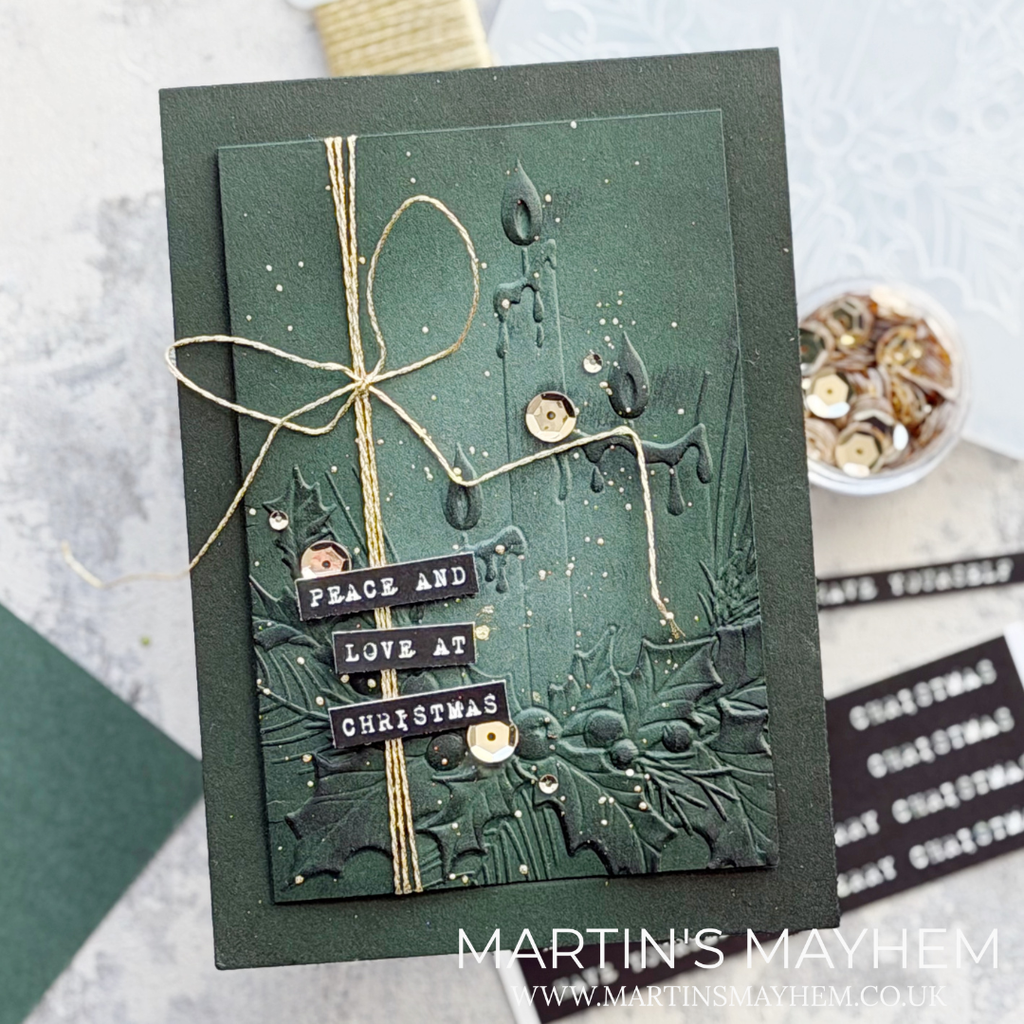 Simon Says Stamp Embossing Folder Christmas Candles sf566 Sugar and Spice Holiday Card | color-code:ALT02