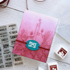 Simon Says Stamp Embossing Folder Christmas Candles sf566 Sugar and Spice Holiday Card