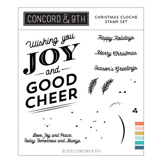 Concord & 9th Christmas Cloche Clear Stamp Set 11882