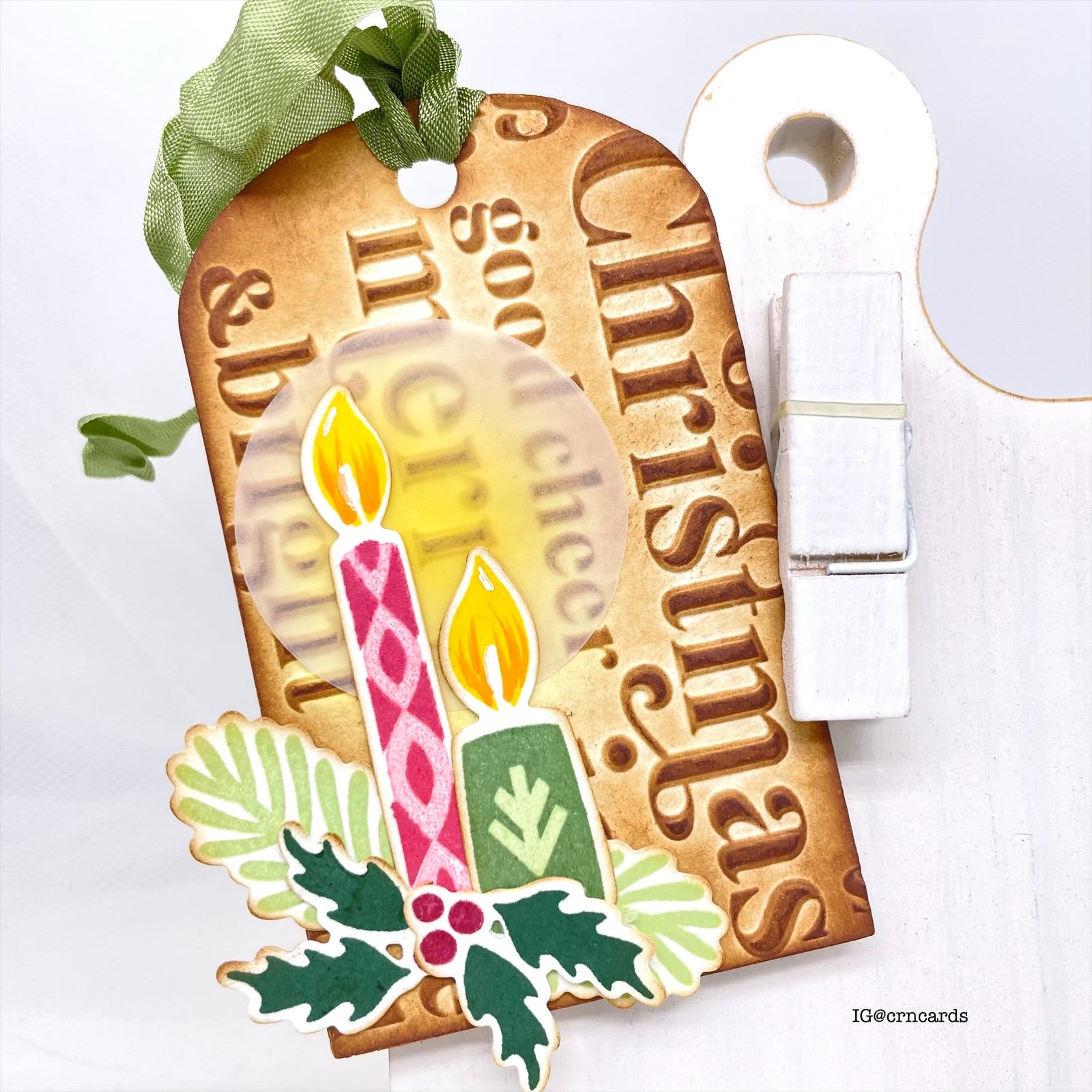 Simon Says Stamp Embossing Folder Christmas Sayings sf526 Christmas Tag
