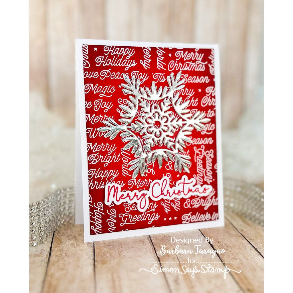 Simon Says Cling Stamp Christmas Words sss102754 Season Of Wonder Christmas Card | color-code:ALT05