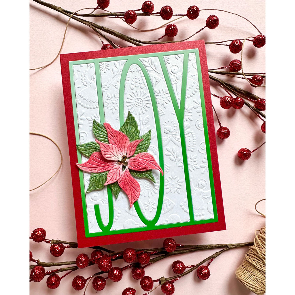 Simon Says Stamp Embossing Folder Christmas Angels sf567 And Everything Nice Christmas Card