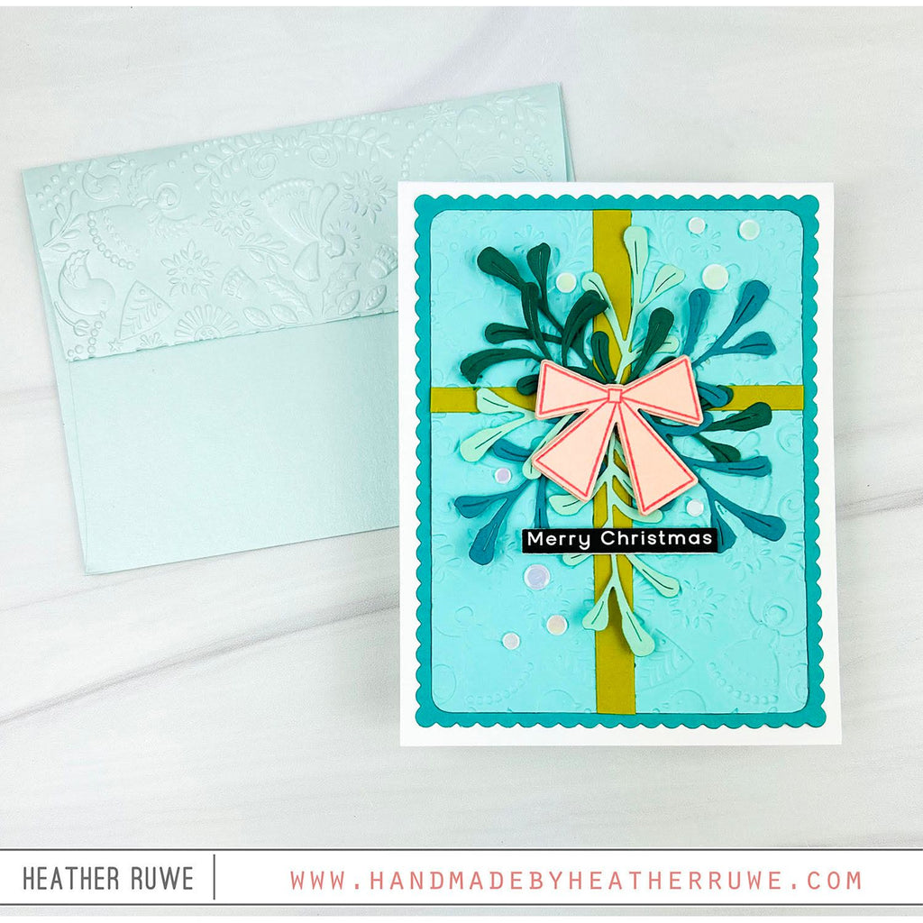 Simon Says Stamp Embossing Folder Christmas Angels sf567 And Everything Nice Christmas Card | color-code:ALT04