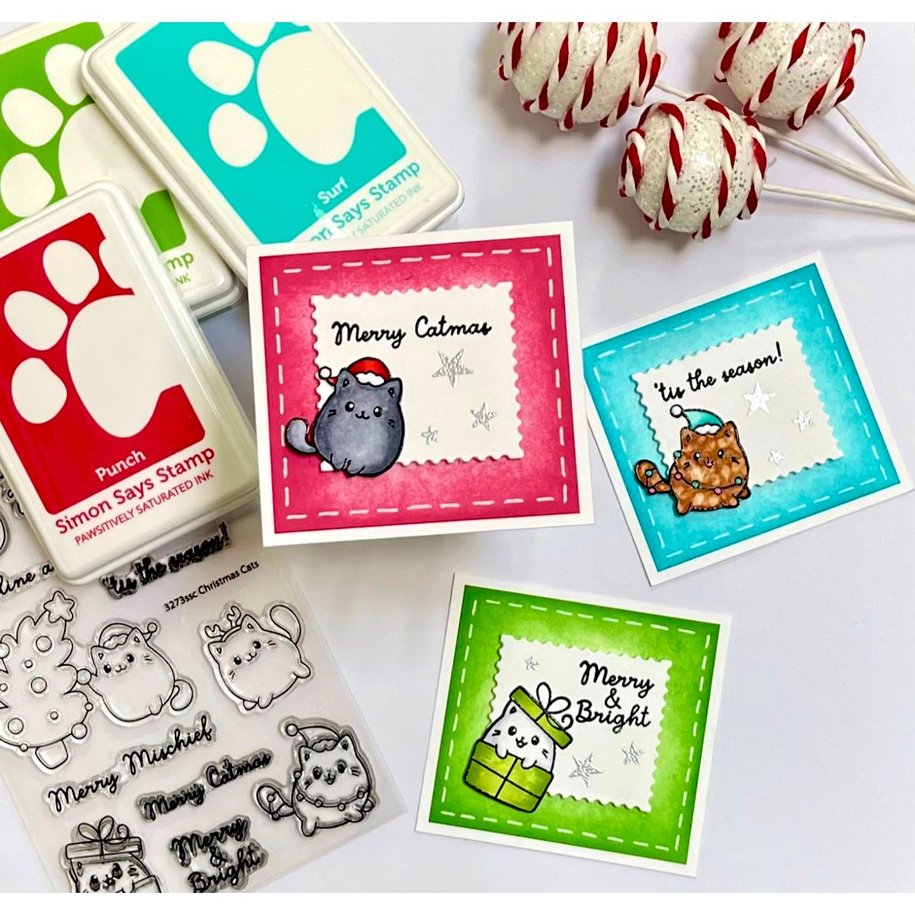Simon Says Stamps and Dies Christmas Cats set1067cc Sugar and Spice Christmas Cards | color-code:ALT03