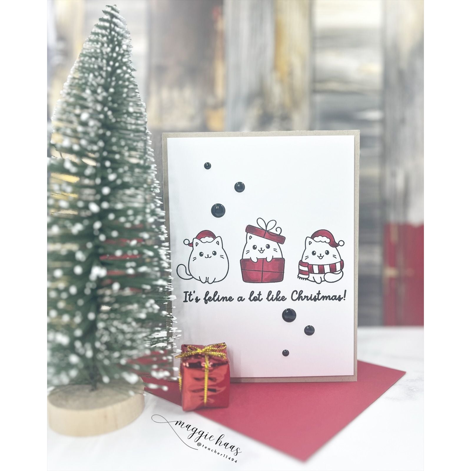 Simon Says Clear Stamps Christmas Cats 3273ssc Sugar and Spice Christmas Card