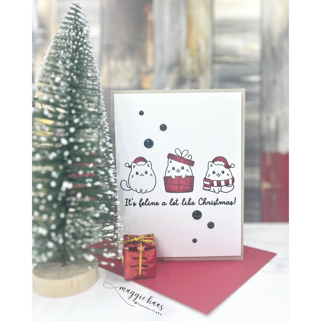 Simon Says Clear Stamps Christmas Cats 3273ssc Sugar and Spice Christmas Card