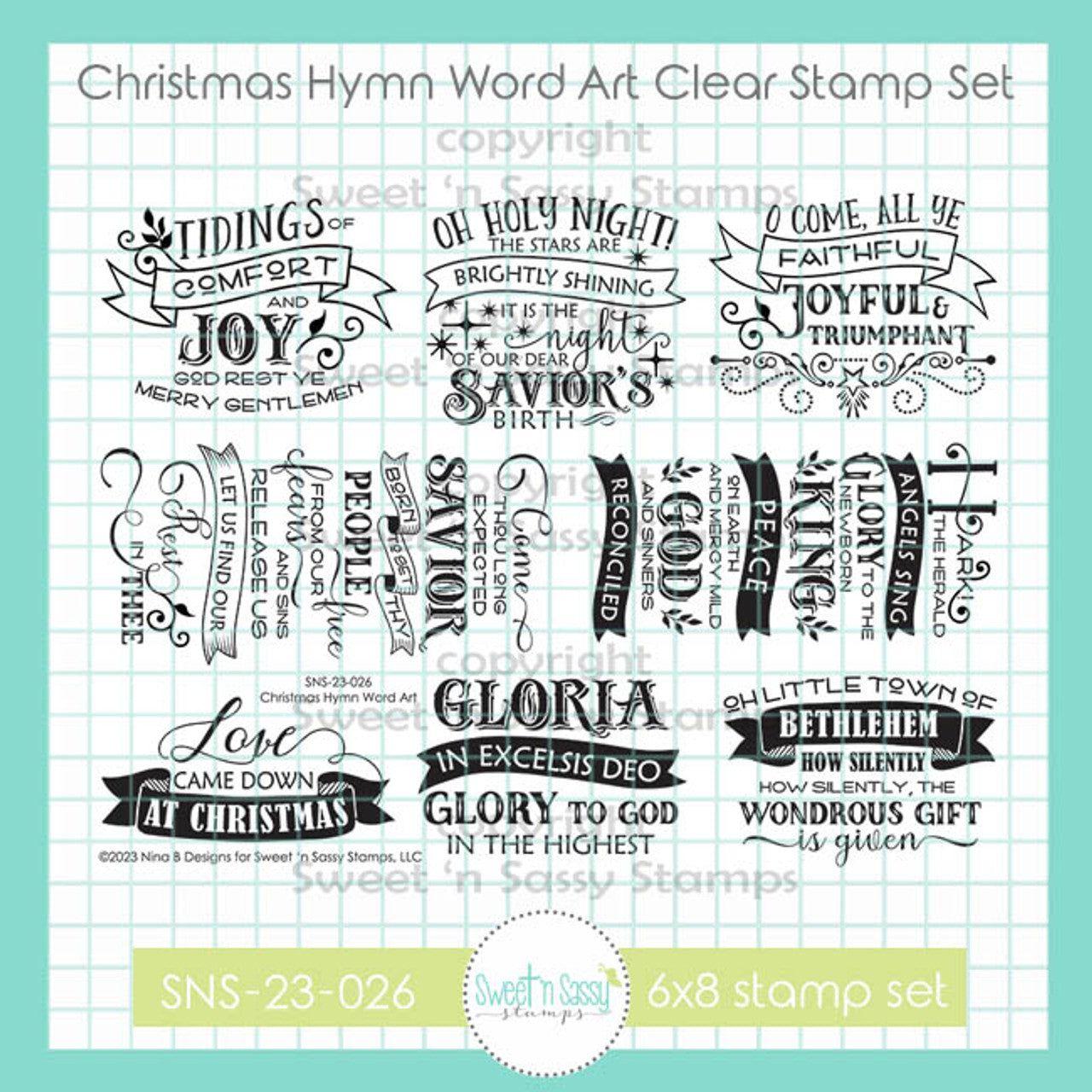 Creative Worship Christmas Hymn Word Art Clear Stamps sns-23-026