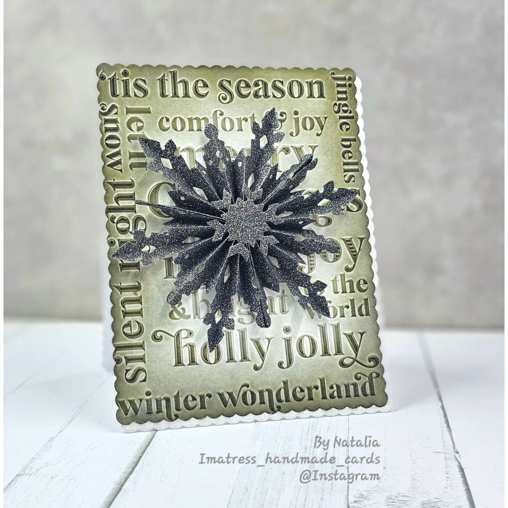 Simon Says Stamp Embossing Folder Christmas Sayings sf526 Christmas Card