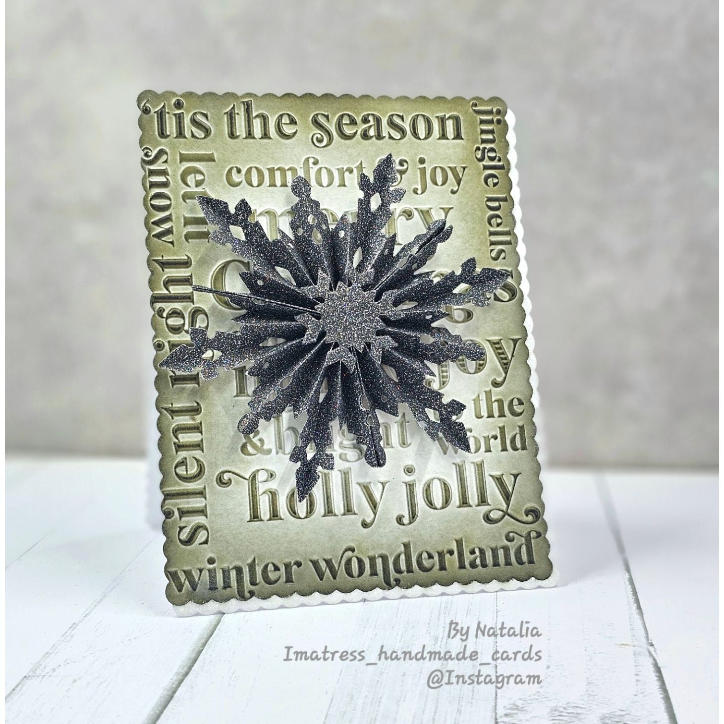 Simon Says Stamp Embossing Folder Christmas Sayings sf526 Christmas Card