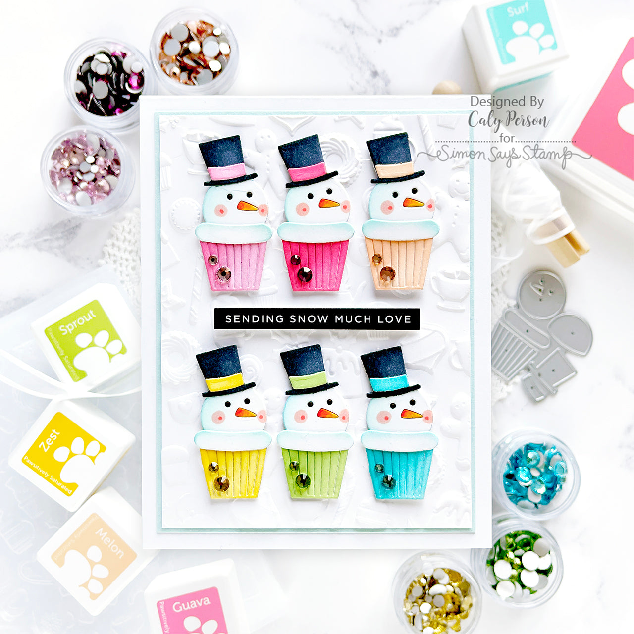 Simon Says Stamp Embossing Folder Christmas Sweets and Treats sf428 Festive Fun Christmas Card | color-code:ALT01